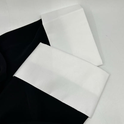 ENFOLD 26SS 300JS430-1401 Black x White Polyester DOUBLE CUFFS BOX PULLOVER Top