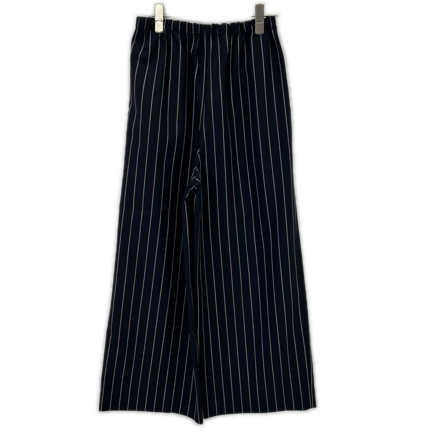 ENFOLD ENFOLD 26SS 300JS631-1191 深蓝色 羊毛 条纹 RELAX ELASTIC WIDE-TROUSERS 下装