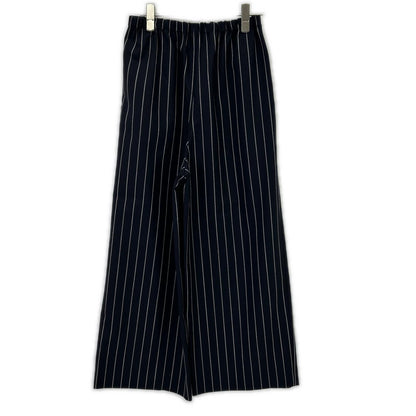 ENFOLD ENFOLD 26SS 300JS631-1191 深蓝色 羊毛 条纹 RELAX ELASTIC WIDE-TROUSERS 下装