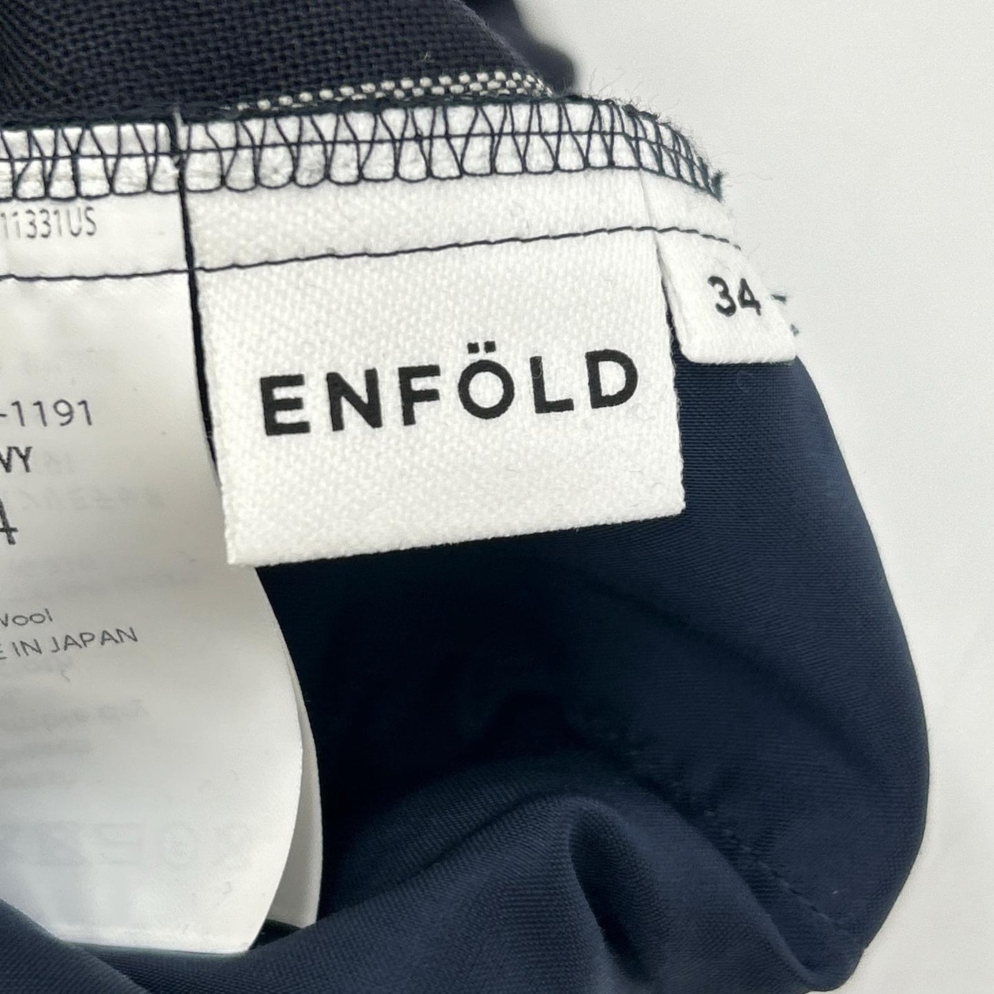 ENFOLD ENFOLD 26SS 300JS631-1191 深蓝色 羊毛 条纹 RELAX ELASTIC WIDE-TROUSERS 下装