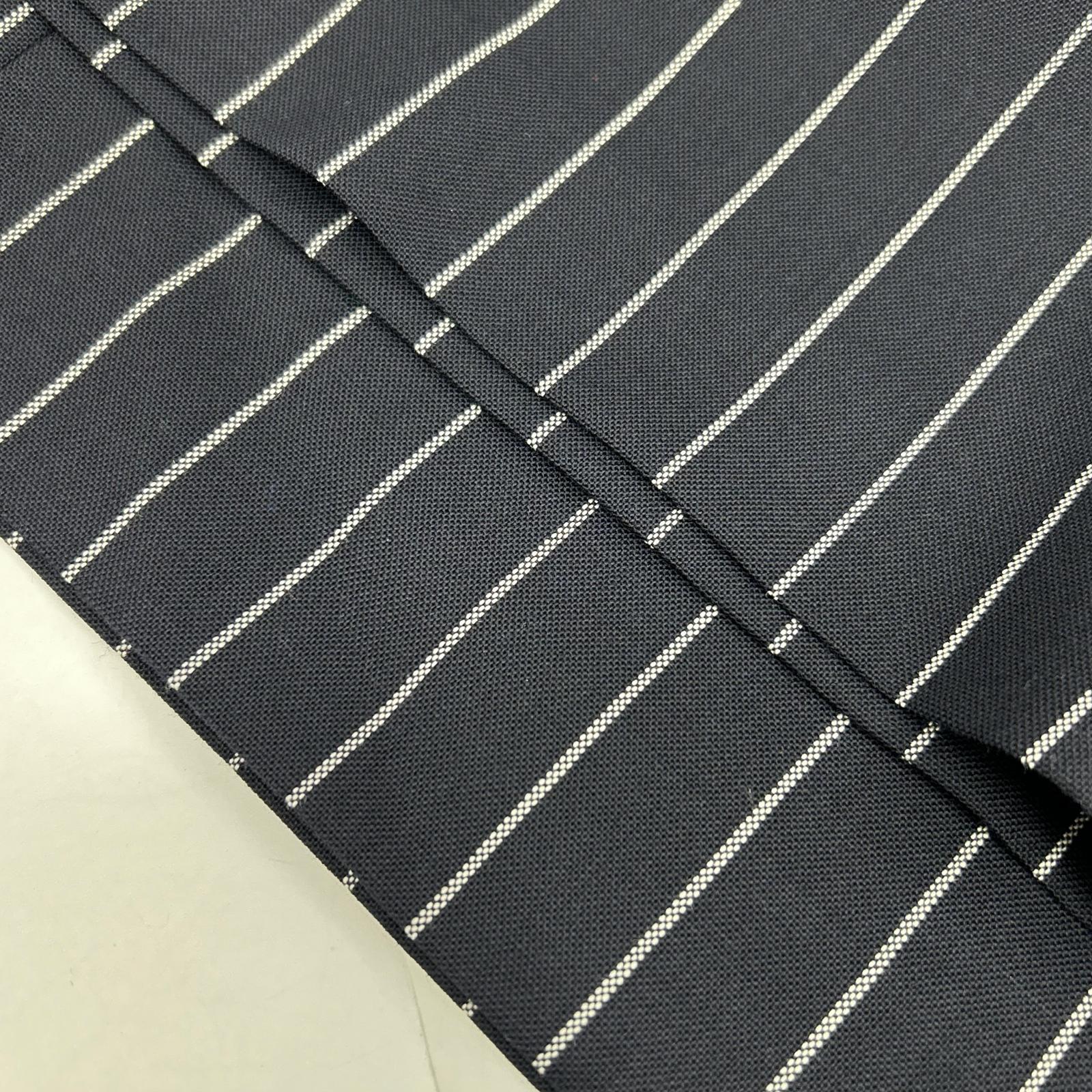 ENFOLD ENFOLD 26SS 300JS631-1191 深蓝色 羊毛 条纹 RELAX ELASTIC WIDE-TROUSERS 下装
