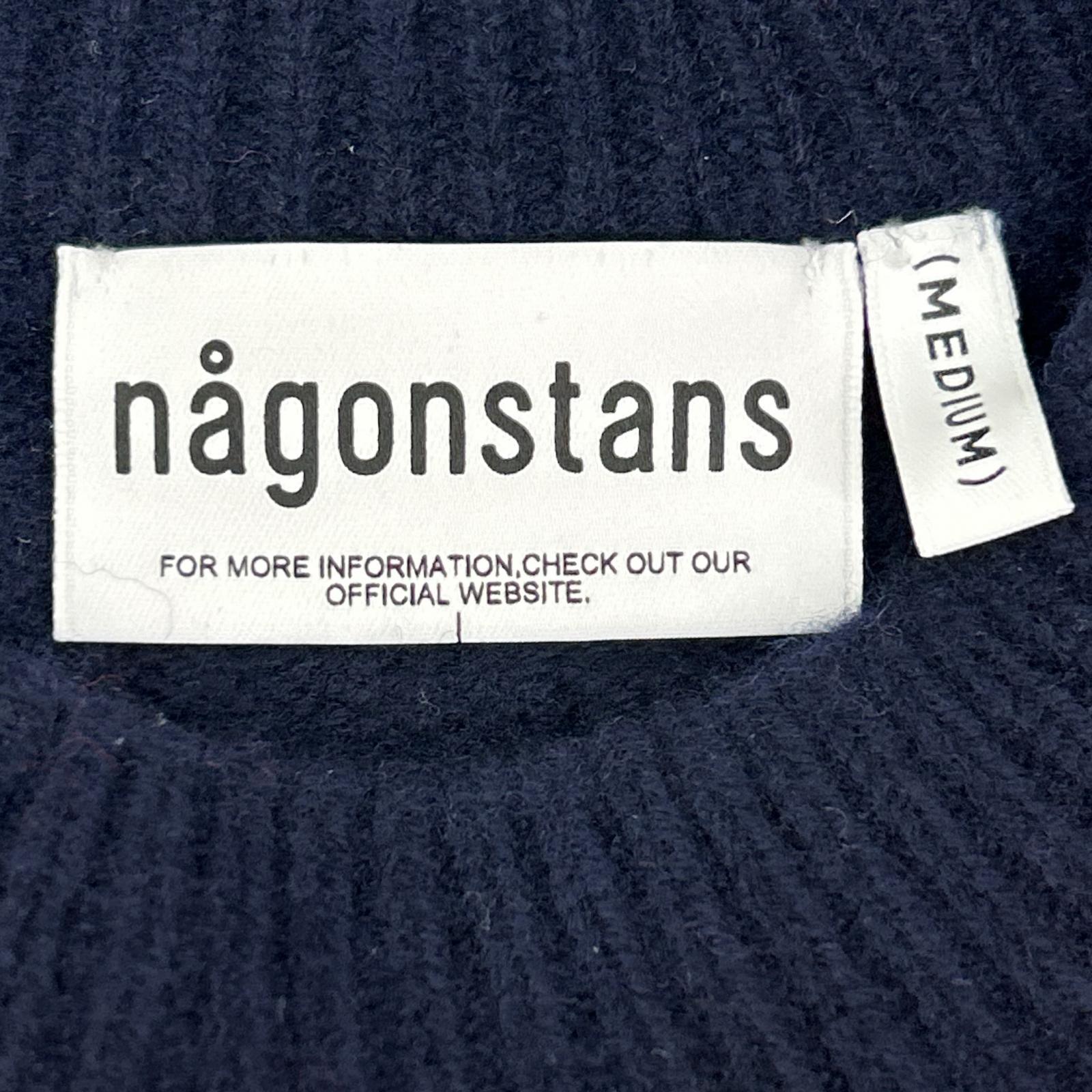 nagonstans ナゴンスタンス 25AW 470IA170-1461 ﾈｲﾋﾞｰ×ﾏﾙﾁｶﾗｰ ｳｰﾙ argyle knit pullover/ｱｰｶﾞｲﾙﾆｯﾄﾌﾟﾙｵｰﾊﾞｰ トップス MEDIUM