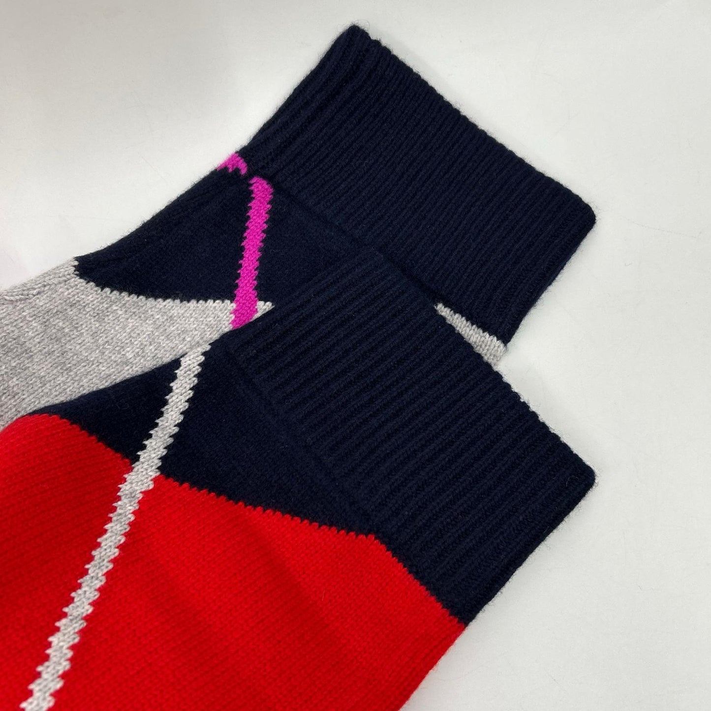 nagonstans ナゴンスタンス 25AW 470IA170-1461 ネイビー×マルチカラー ウール argyle knit pullover/アーガイルニットプルオーバー トップス