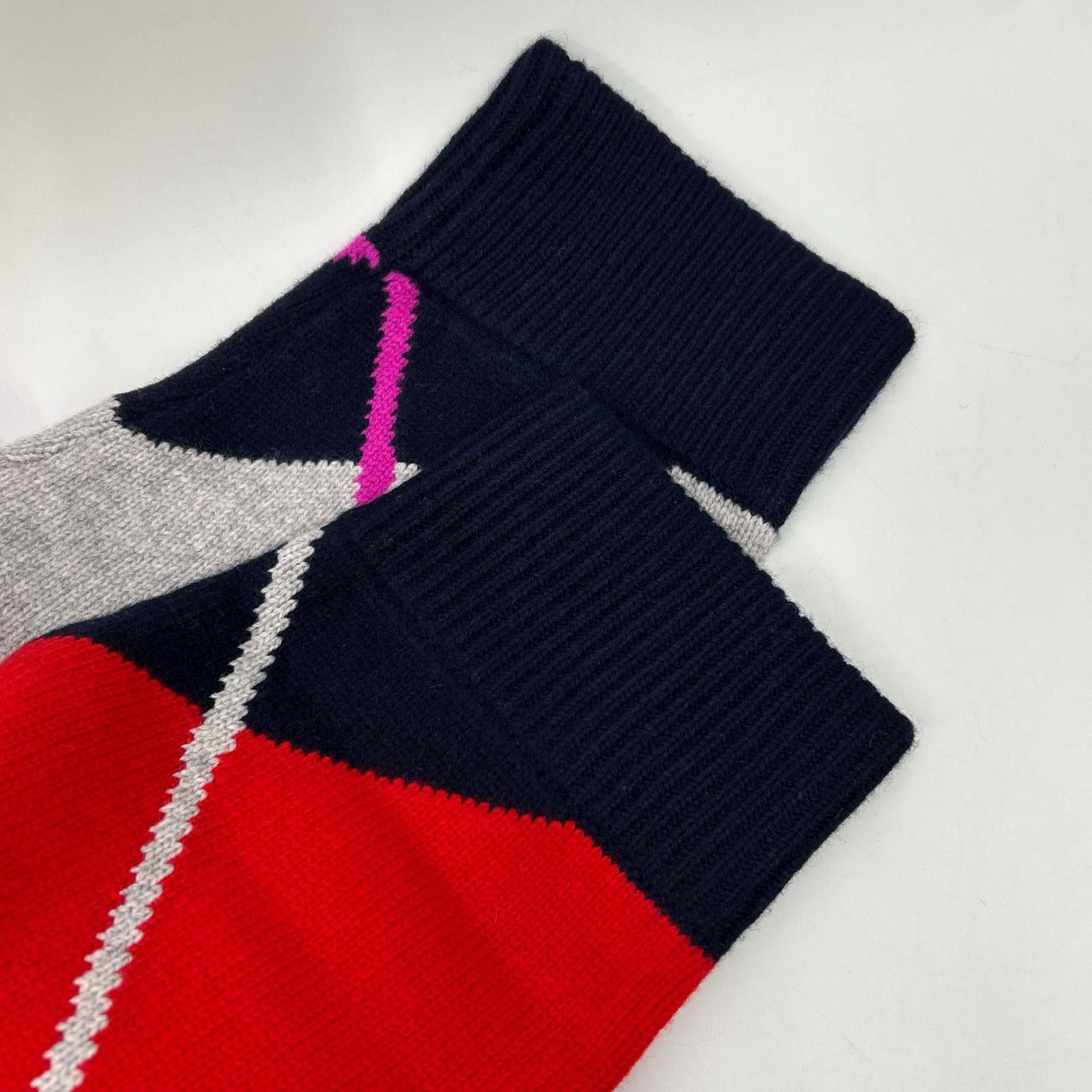 nagonstans ナゴンスタンス 25AW 470IA170-1461 ネイビー×マルチカラー ウール argyle knit pullover/アーガイルニットプルオーバー トップス