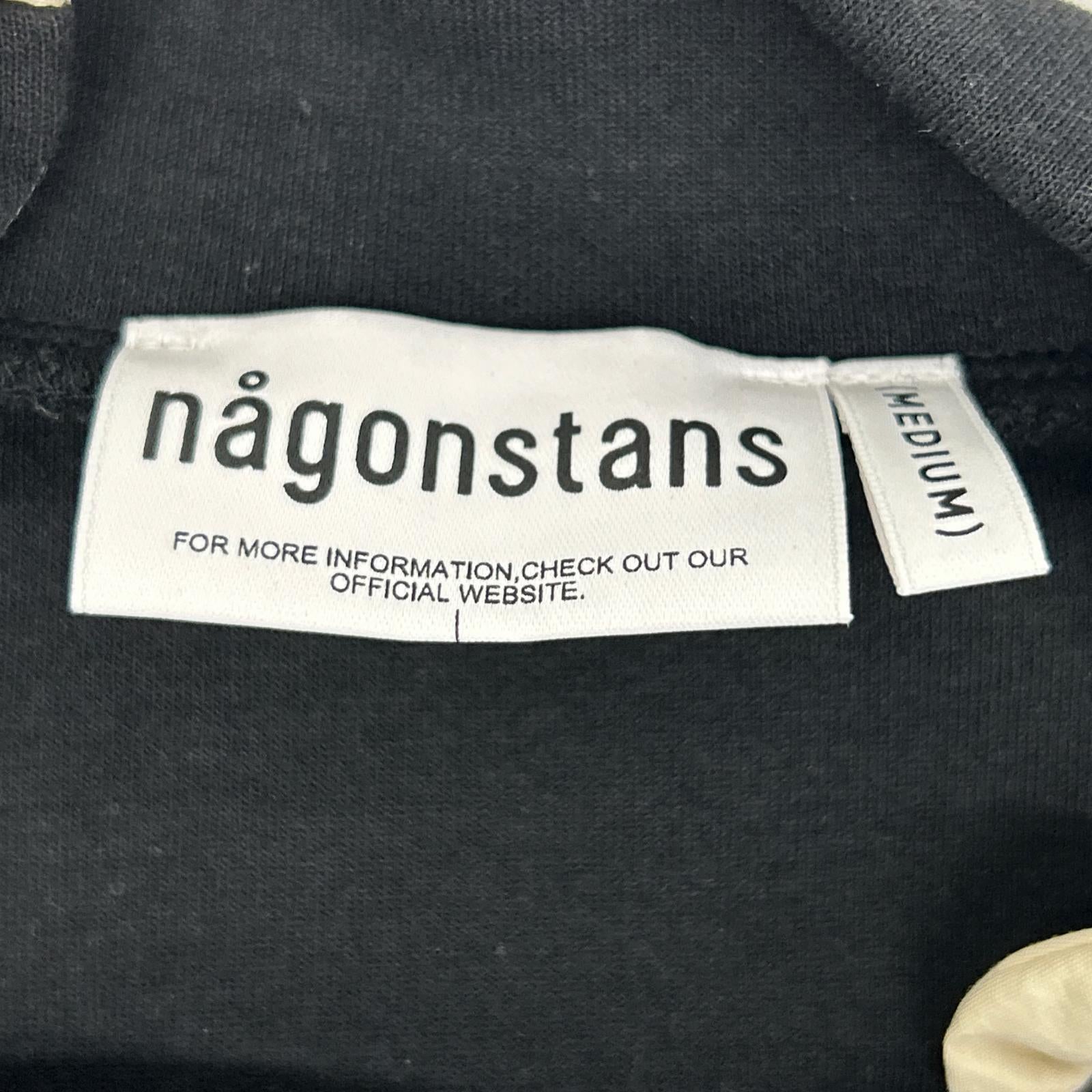 nagonstans 纳冈斯坦斯 25SS 470IS880-1211 黑色×米色 棉混纺拼接套头衫/套头衫 上衣