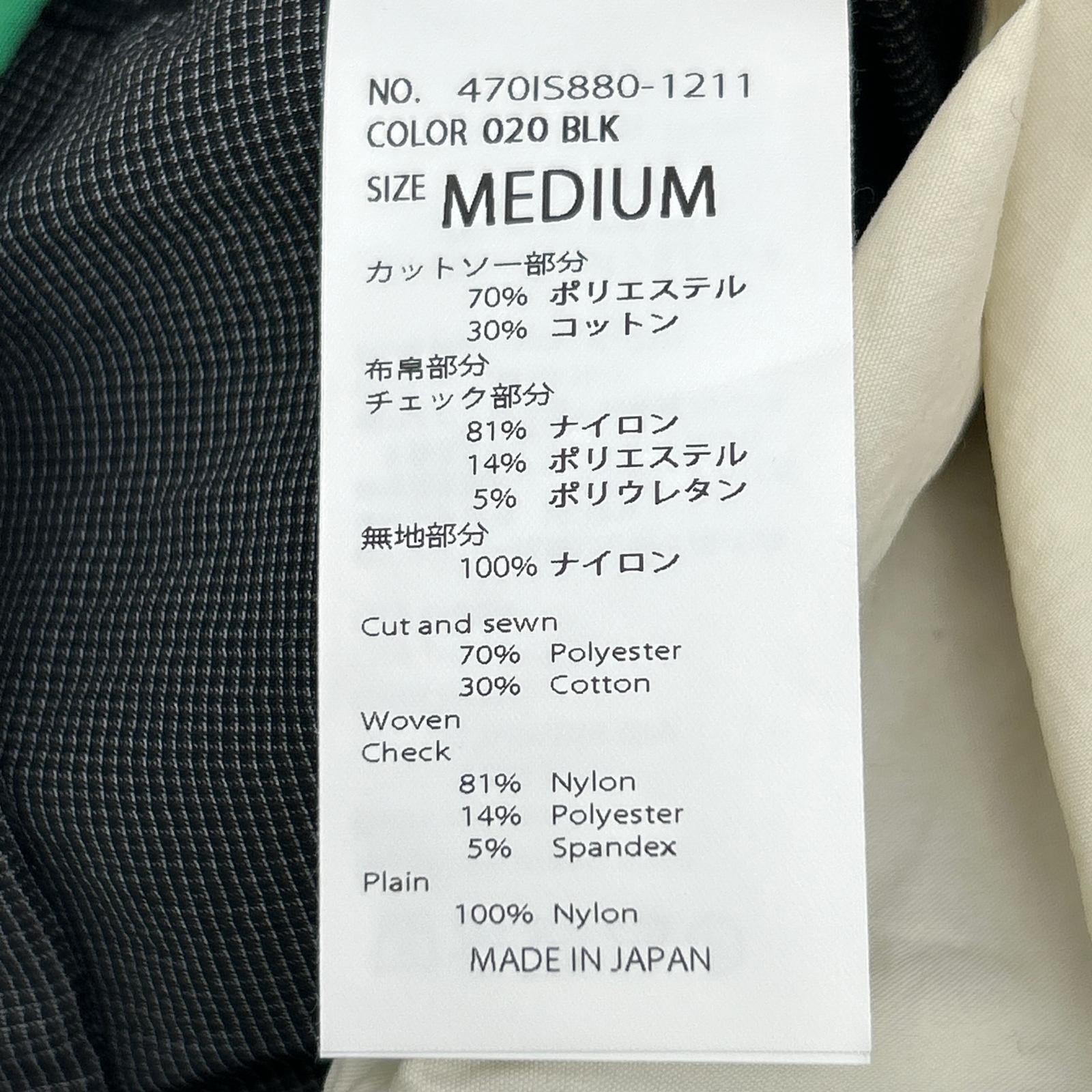 nagonstans 纳冈斯坦斯 25SS 470IS880-1211 黑色×米色 棉混纺拼接套头衫/套头衫 上衣