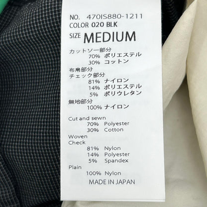 nagonstans 纳冈斯坦斯 25SS 470IS880-1211 黑色×米色 棉混纺拼接套头衫/套头衫 上衣