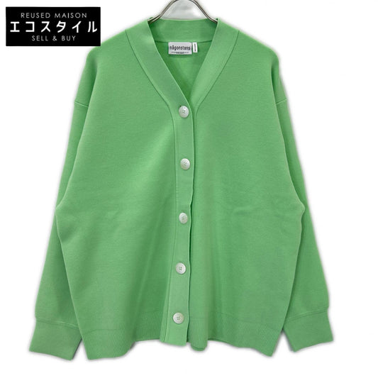 nagonstans 26SS 470JS870-0081 Light Green Wool Blend Oversized Knit Cardigan Top