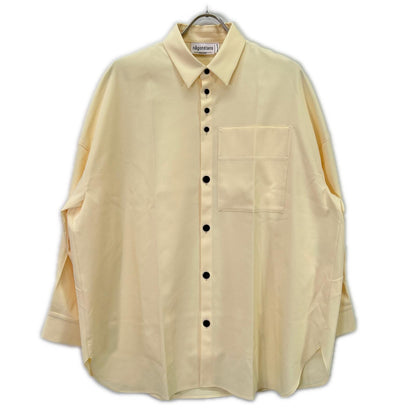 nagonstans 26SS 470JS430-0261 Beige Polyester Loose Center Crease Shirt Top