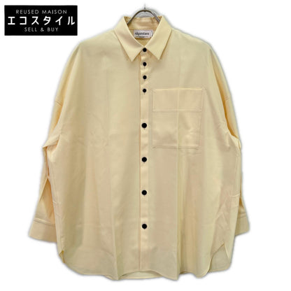 nagonstans 26SS 470JS430-0261 Beige Polyester Loose Center Crease Shirt Top