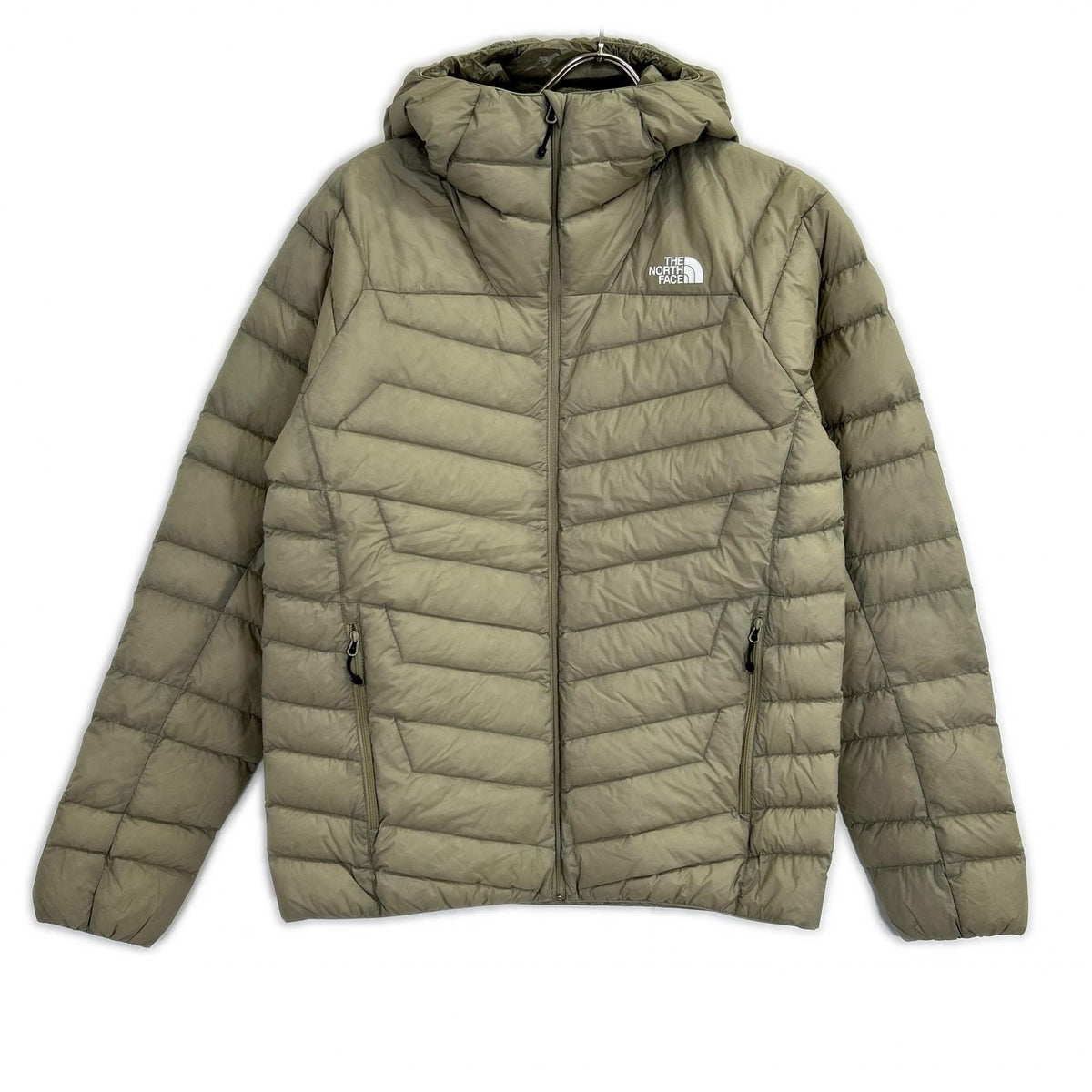 THE NORTH FACE 乐斯菲斯 NY82311 黏土灰 Thunder Hoodie 雷电连帽衫 连帽羽绒服 夹克 L