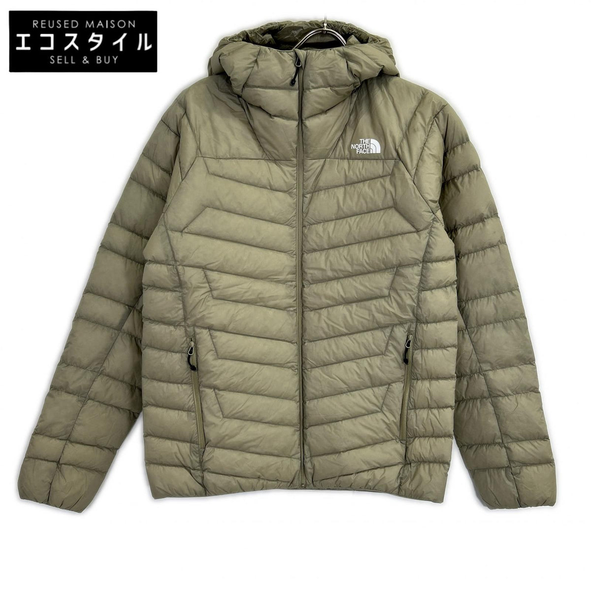 THE NORTH FACE 乐斯菲斯 NY82311 黏土灰 Thunder Hoodie 雷电连帽衫 连帽羽绒服 夹克 L