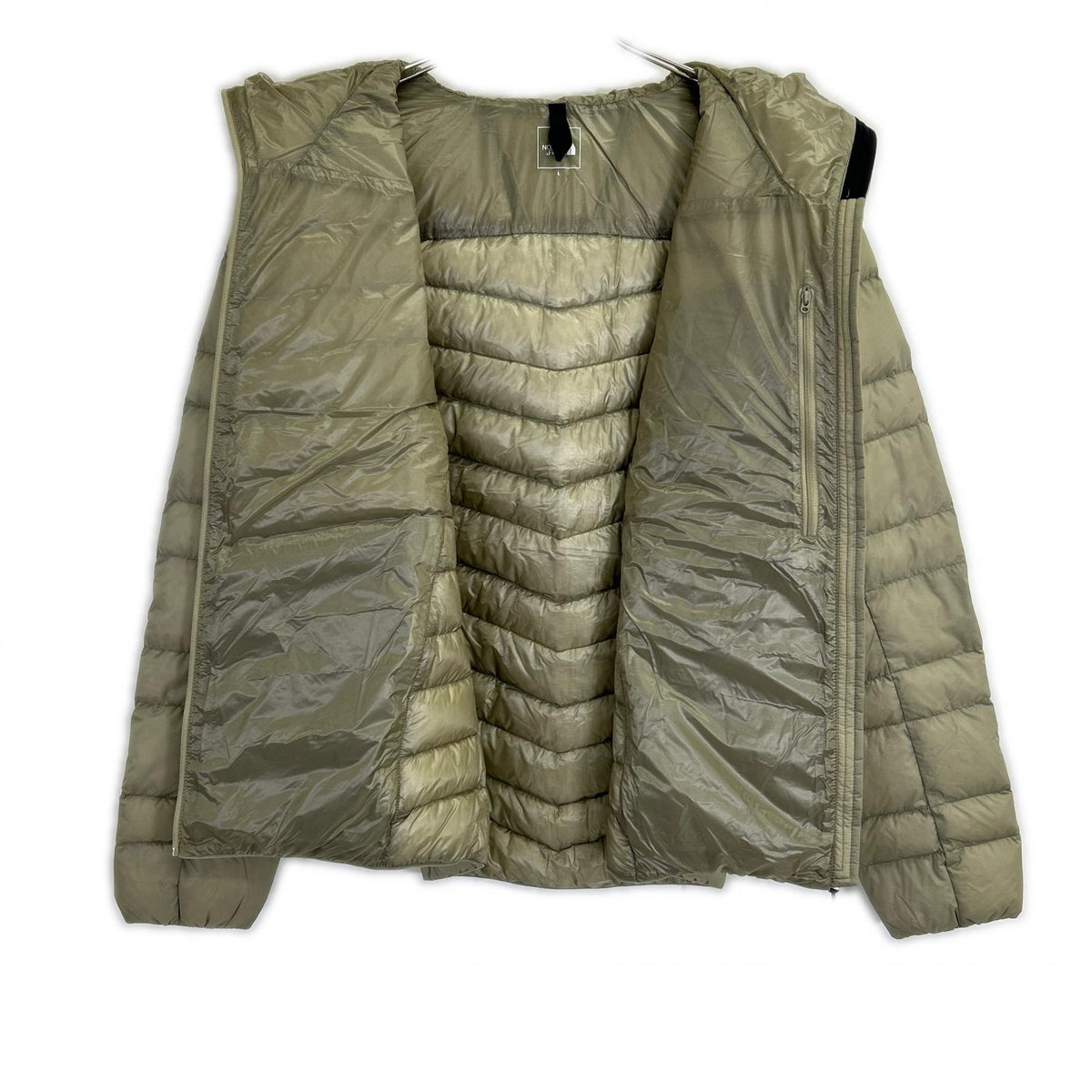 THE NORTH FACE 乐斯菲斯 NY82311 黏土灰 Thunder Hoodie 雷电连帽衫 连帽羽绒服 夹克 L