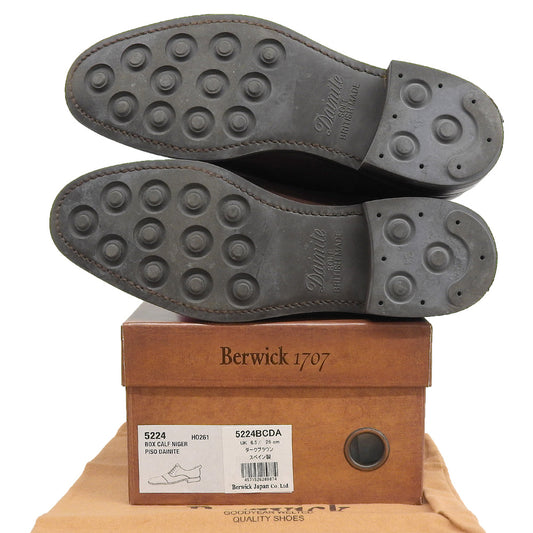 BERWICK バーウィック ストレートチップ シューズ メンズ ダークブラウン 6 1/2 5224BCDA シューズ