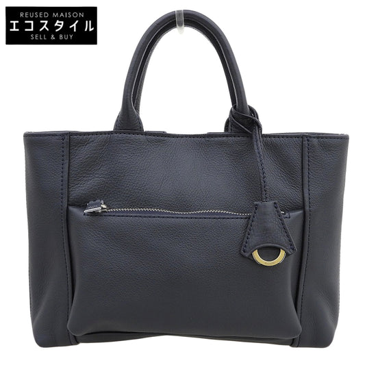 aniary Aniary Beautiful Shrink Leather Mini Tote Bag Women's Navy 07-02010 Tote Bag