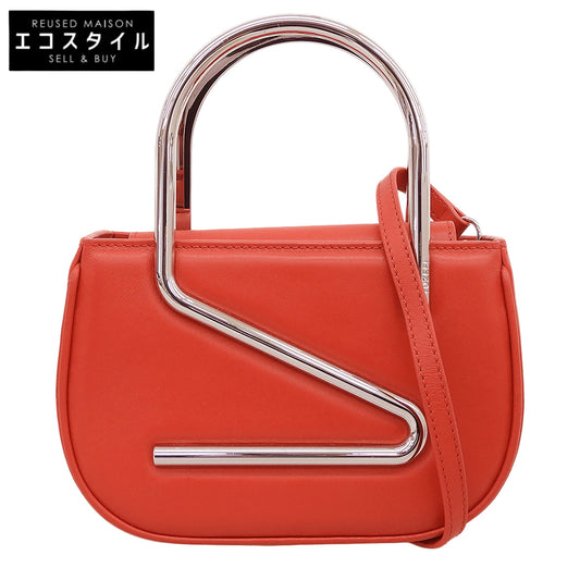YUZEFI Metal Handle MOON 2-Way Handbag Women's Red YUZRS23-HB-MN-41 Handbag