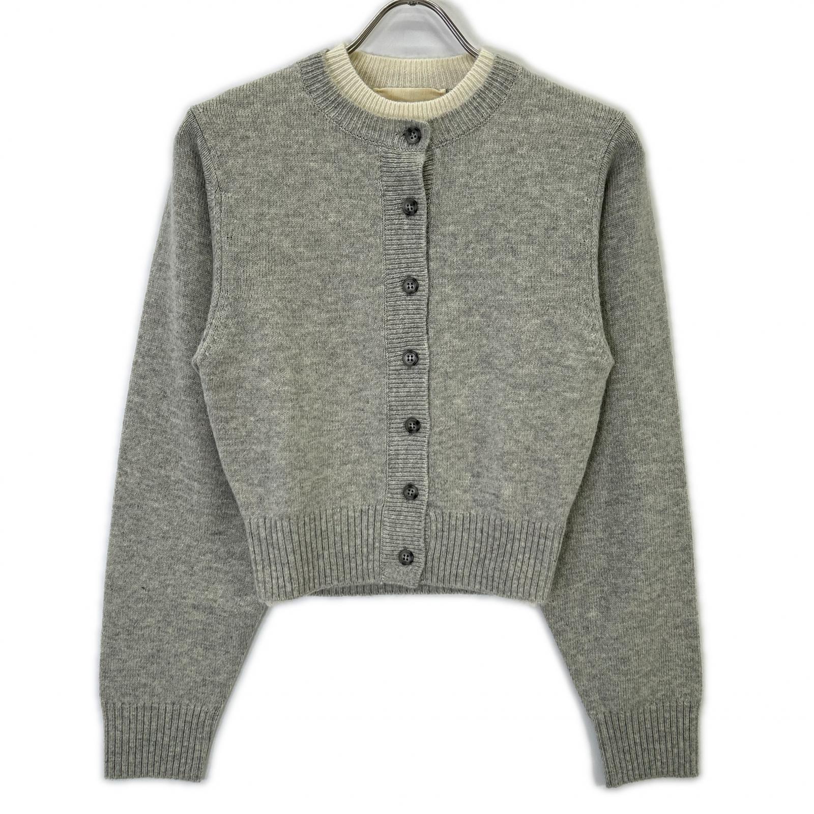 THE SHISHIKUI Shishikui Wool Urami Long Sleeve Button Cardigan Top
