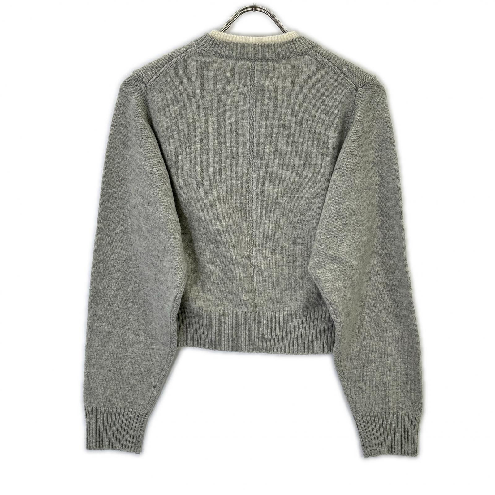 THE SHISHIKUI Shishikui Wool Urami Long Sleeve Button Cardigan Top