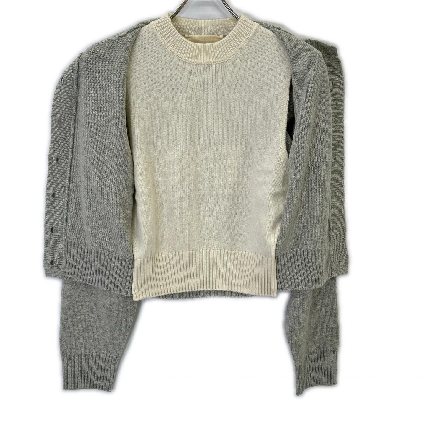 THE SHISHIKUI Shishikui Wool Urami Long Sleeve Button Cardigan Top