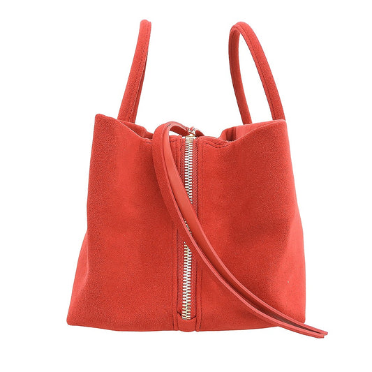 MARY AL TERNA Mary Alterna Excellent Condition Ultra Suede Handbag RIKYU Women's Red ma4227bg-51-tr Handbag