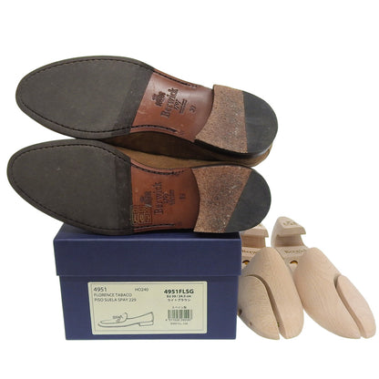 BERWICK バーウィック 美品 スエード タッセルローファー シューズ レディース ライトブラウン 39 FLSGLB 4951 シューズ 39