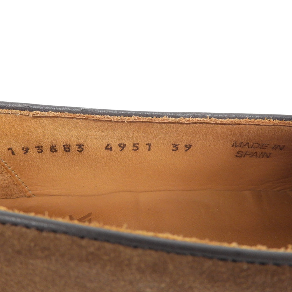 BERWICK バーウィック 美品 スエード タッセルローファー シューズ レディース ライトブラウン 39 FLSGLB 4951 シューズ 39