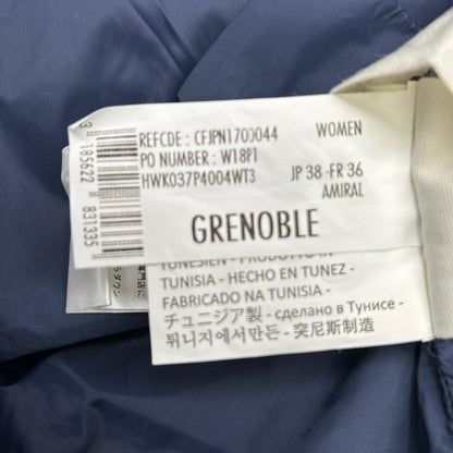 PYRENEX HWK037P4004WT3 Navy GRENOBLE Zip-up Fur-trim Nylon Down Jacket 38