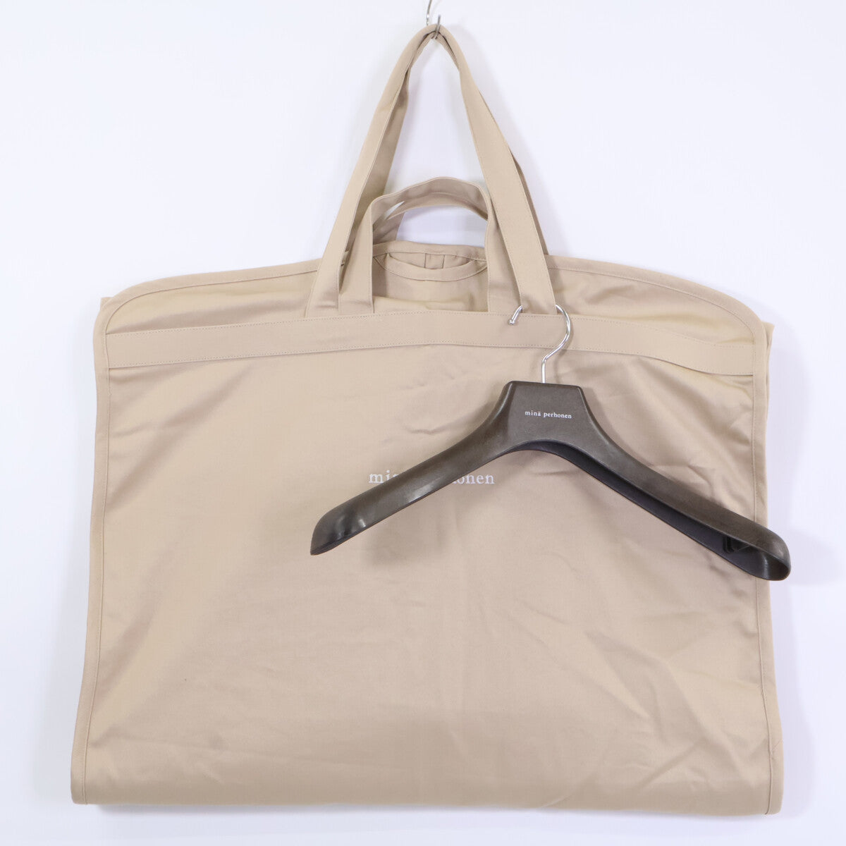 mina perhonen 皆川明 【美品/25-26AW】ada6812 knoll 诺尔 人字纹无领大衣 40