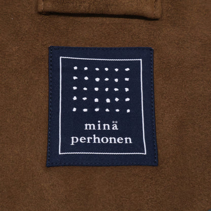 mina perhonen 皆川明 【美品/25-26AW】ada6812 knoll 诺尔 人字纹无领大衣 40
