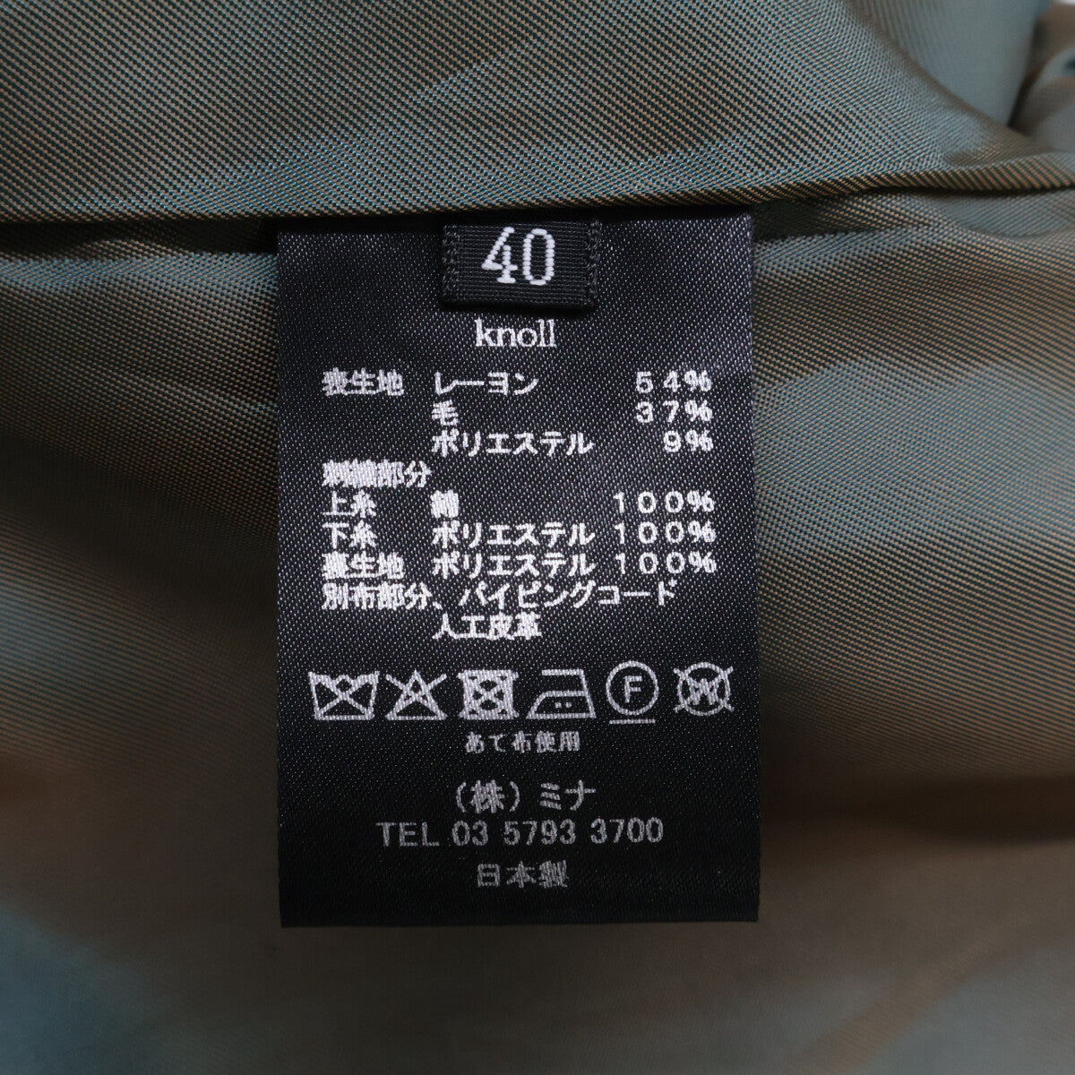 mina perhonen Mina Perhonen [Excellent Condition/25-26AW] ada6812 knoll Knoll Herringbone Collarless Coat