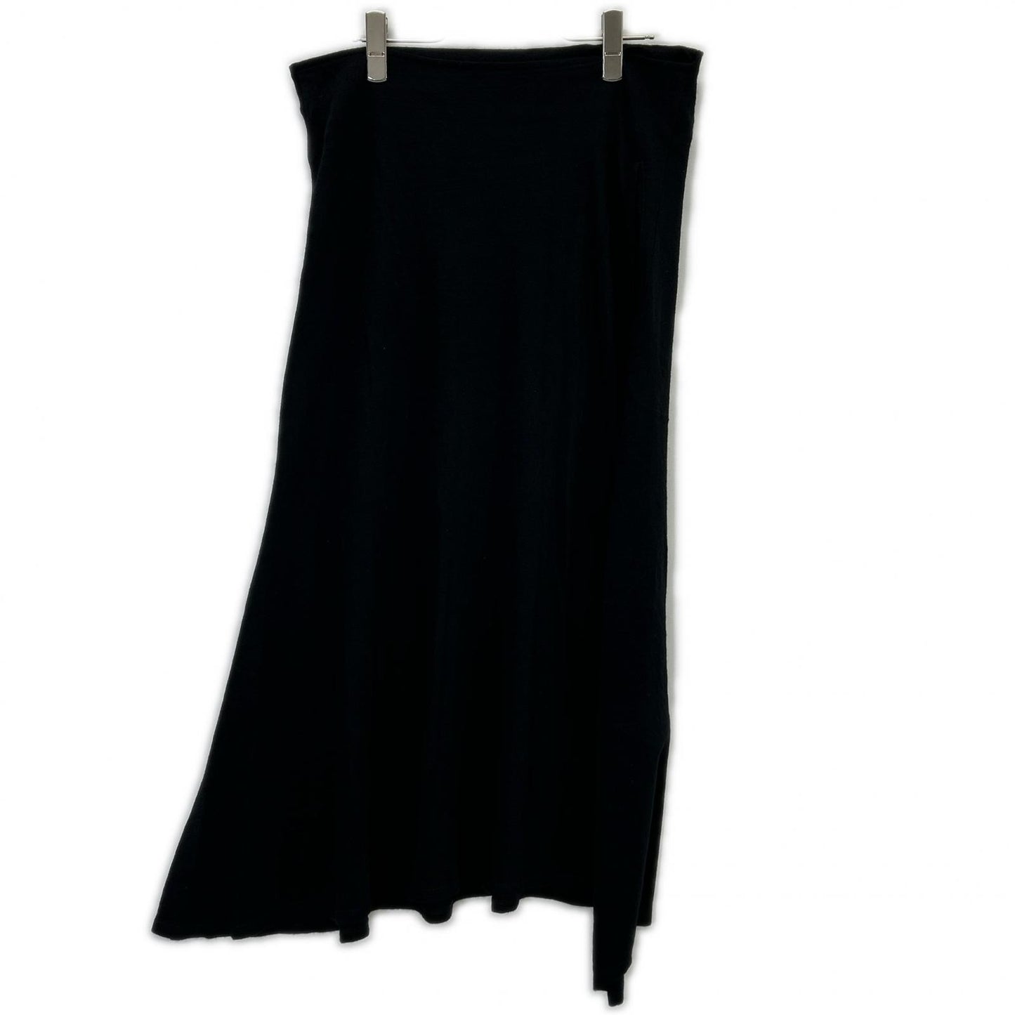 YOHJI YAMAMOTO +NOIR 山本耀司副线 NR-S03-109 黑色 不对称设计 侧拉链 长裙 半身裙