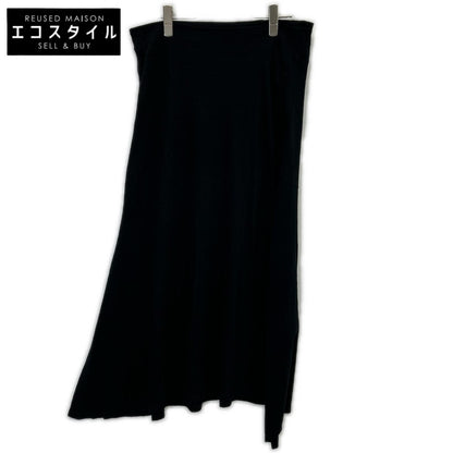 YOHJI YAMAMOTO +NOIR 山本耀司副线 NR-S03-109 黑色 不对称设计 侧拉链 长裙 半身裙