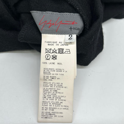 YOHJI YAMAMOTO +NOIR 山本耀司副线 NR-S03-109 黑色 不对称设计 侧拉链 长裙 半身裙