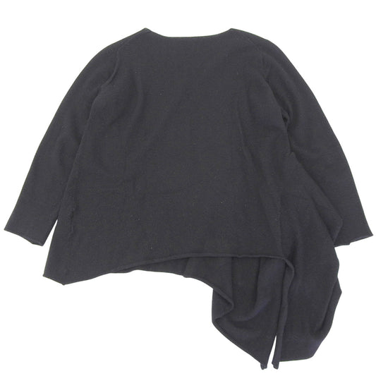 Yohji Yamamoto FEMME ヨウジヤマモトファム アシンメトリー ロングスリーブ プルオーバー ニット トップス メンズ ブラック 2 トップス