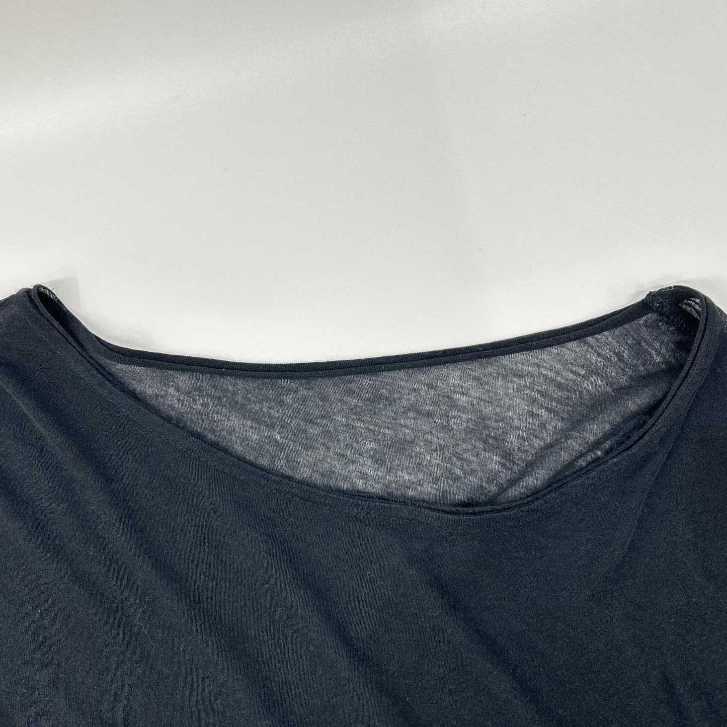 YOHJI YAMAMOTO +NOIR ヨウジヤマモトプリュスノアール NO-T04-070 ブラック 薄手 ロングスリーブ シャツ トップス