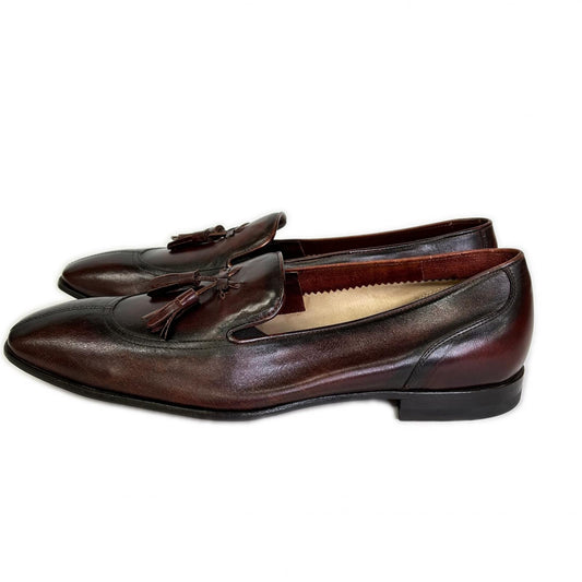 StefanoBranchini ステファノブランキーニ 【新品同様】レザー タッセルローファー シューズ