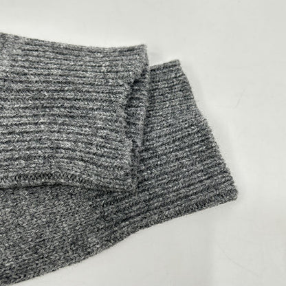 Maison margiela Maison Margiela SI1GP0001 Gray and Brown Suede Elbow-Patch Pullover Knit Sweater