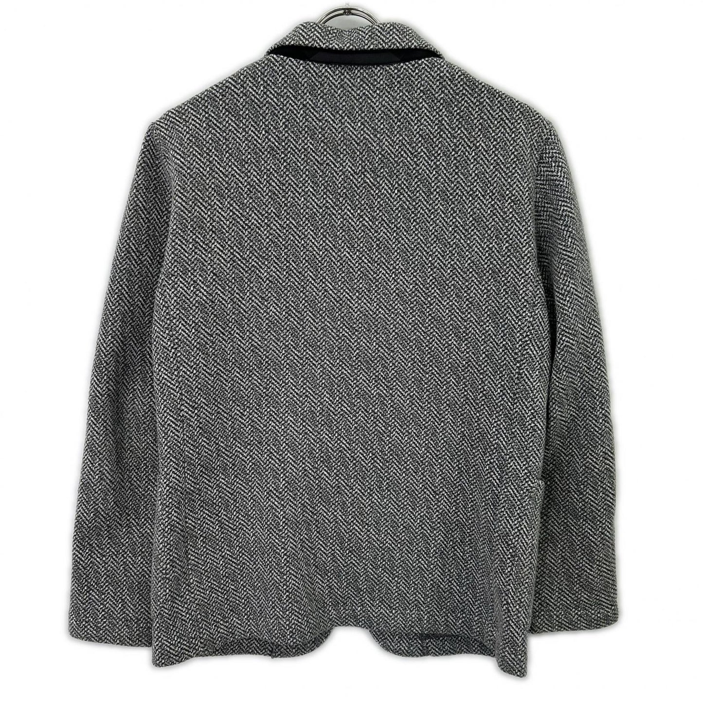 BURBERRY BLACK LABEL Grey Cotton Herringbone 2B Single Jacket Jacket M