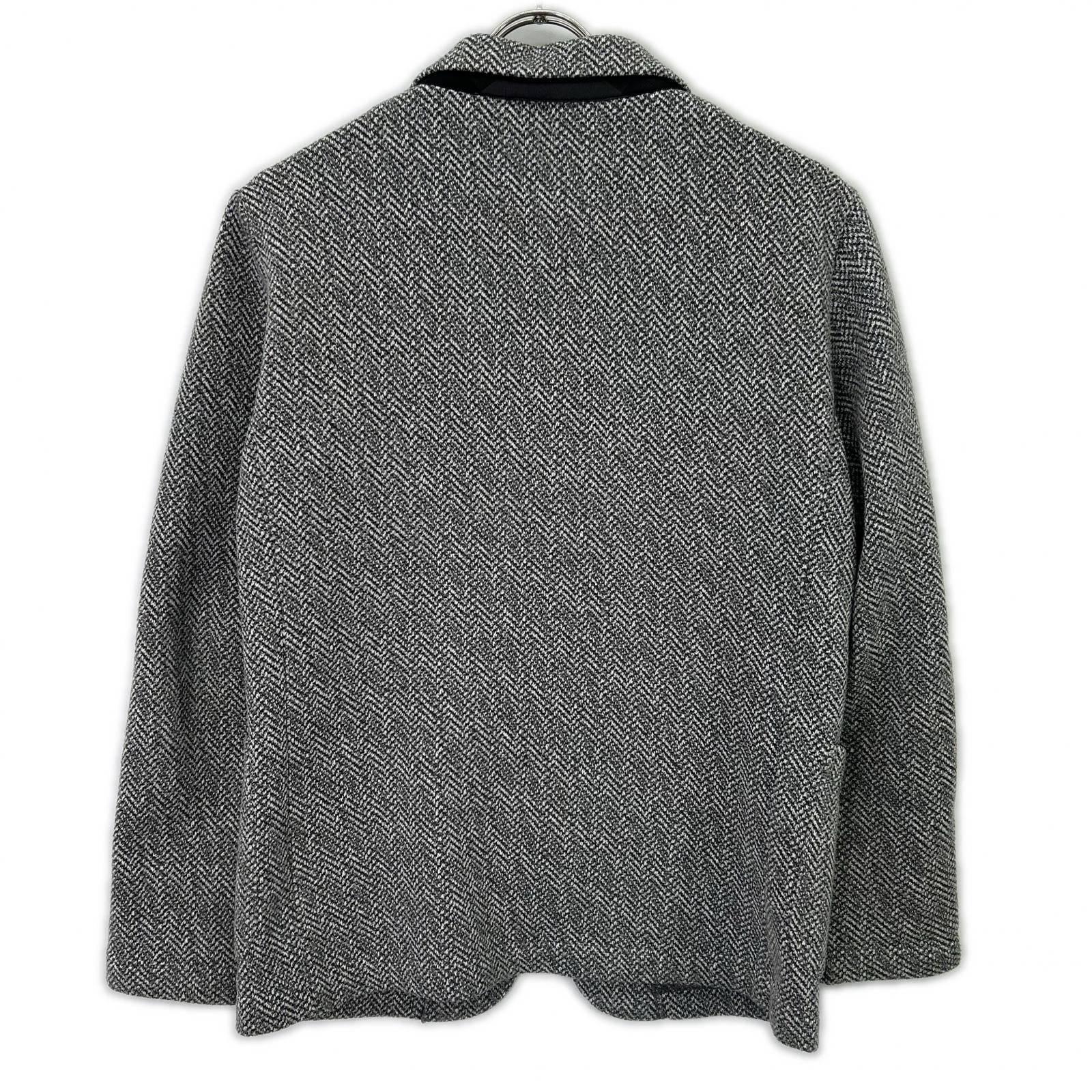 BURBERRY BLACK LABEL Grey Cotton Herringbone 2B Single Jacket Jacket M