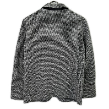 BURBERRY BLACK LABEL Grey Cotton Herringbone 2B Single Jacket Jacket M