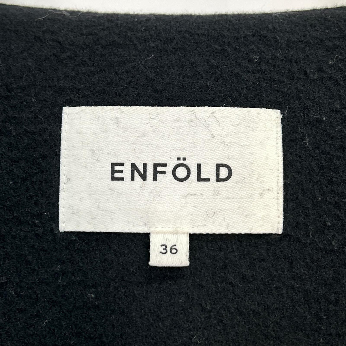 ENFOLD ENFOLD 300BA230-2030 黑色 羊毛×尼龙 拼接 压缩海狸绒绗缝A字形大衣 大衣 36