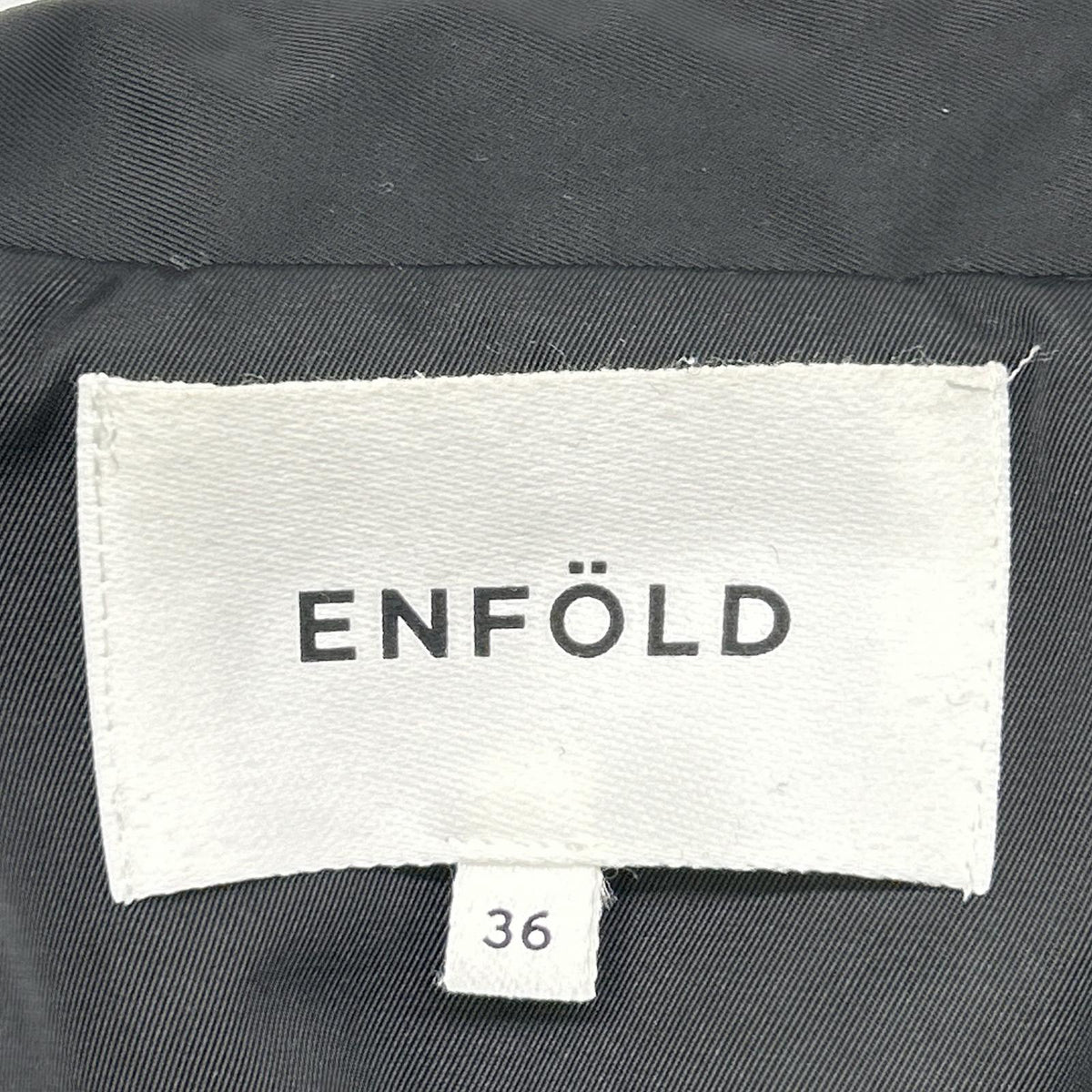 ENFOLD エンフォルド 300EA330-1070 ブラック ポリエステル オーバーサイズ ビッグカラーティアードショートジャケット ジャケット