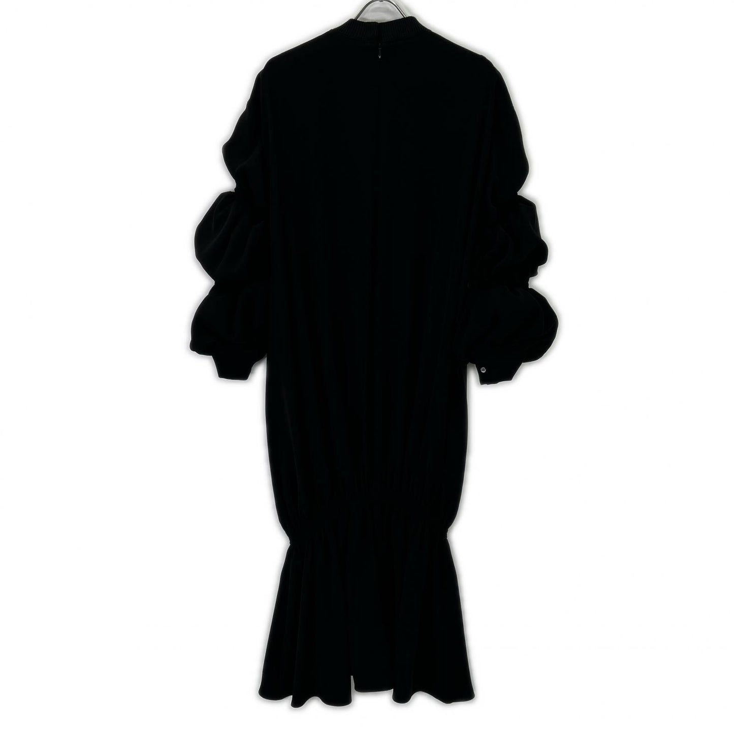 ENFOLD ENFOLD 300ES233-0150 黑色 双层缎面 Tail Hem DRS 连衣裙