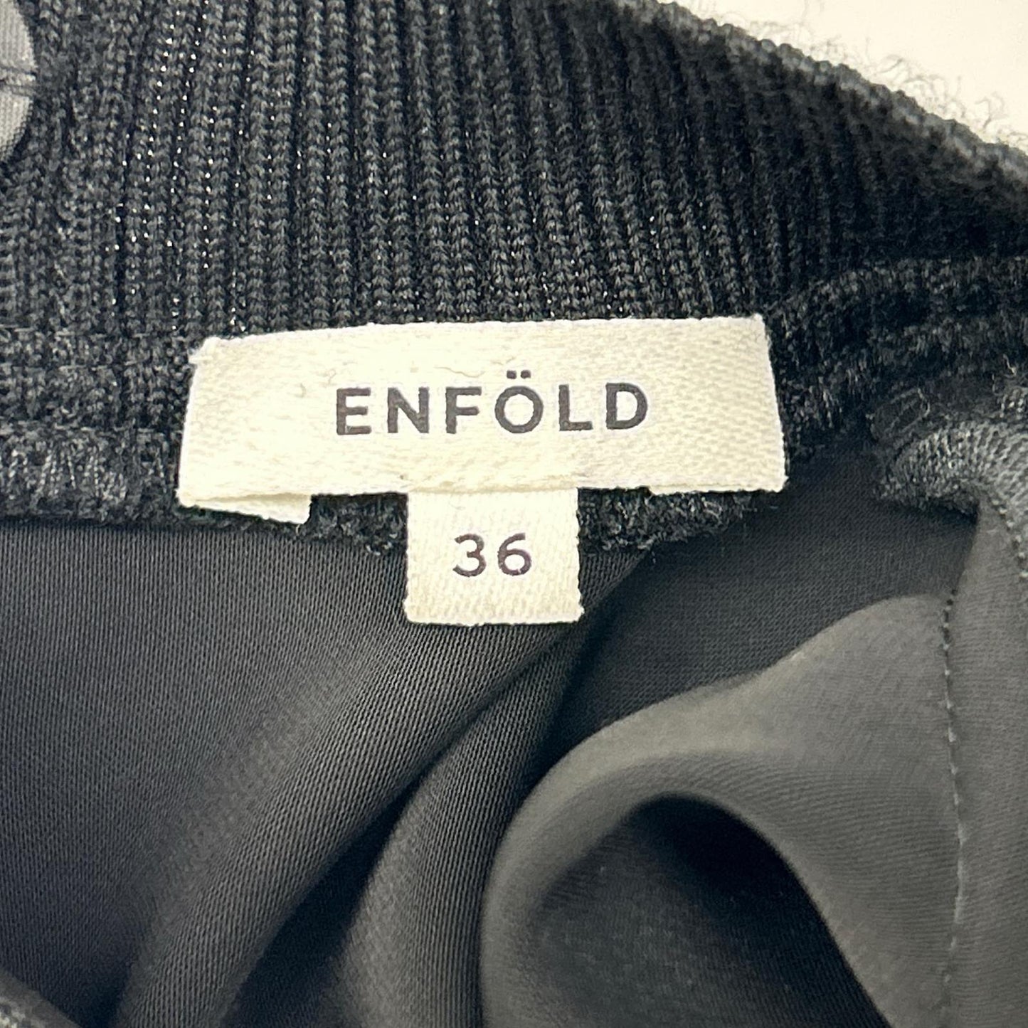 ENFOLD ENFOLD 300ES233-0150 黑色 双层缎面 Tail Hem DRS 连衣裙