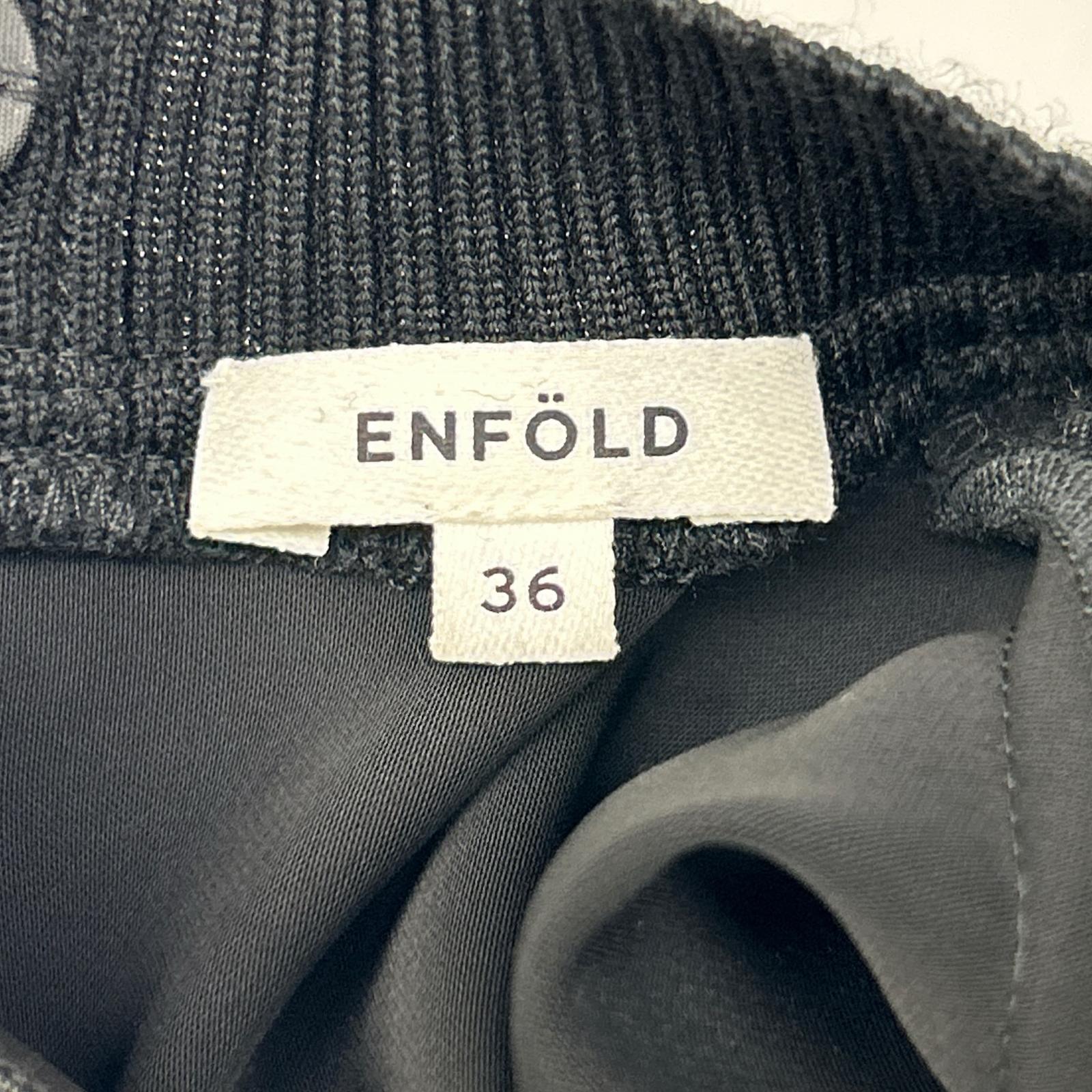 ENFOLD ENFOLD 300ES233-0150 黑色 双层缎面 Tail Hem DRS 连衣裙