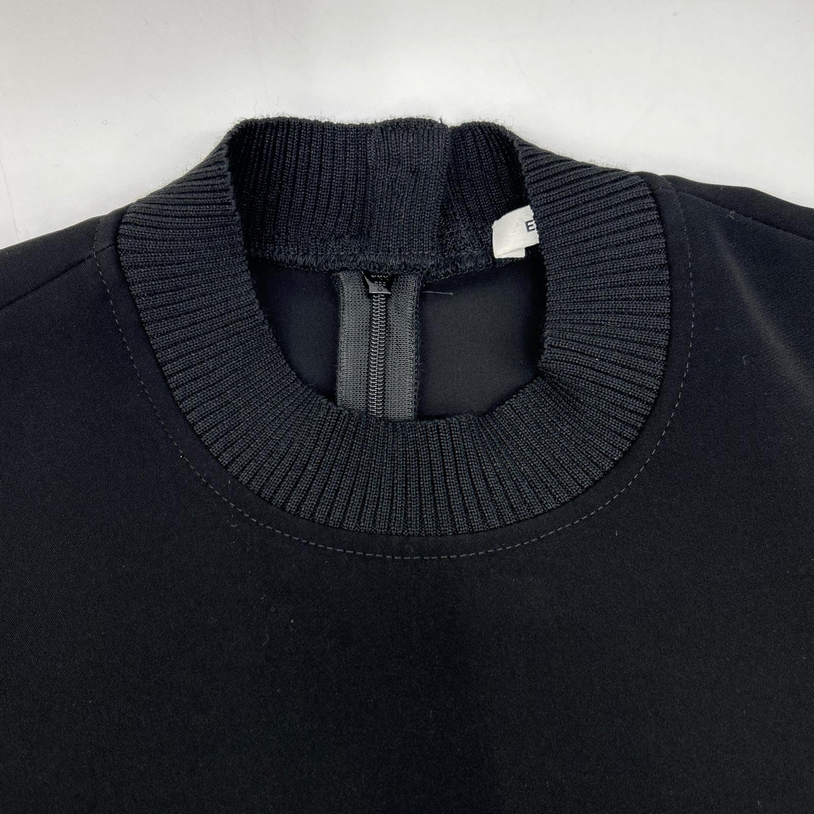 ENFOLD ENFOLD 300ES233-0150 黑色 双层缎面 Tail Hem DRS 连衣裙