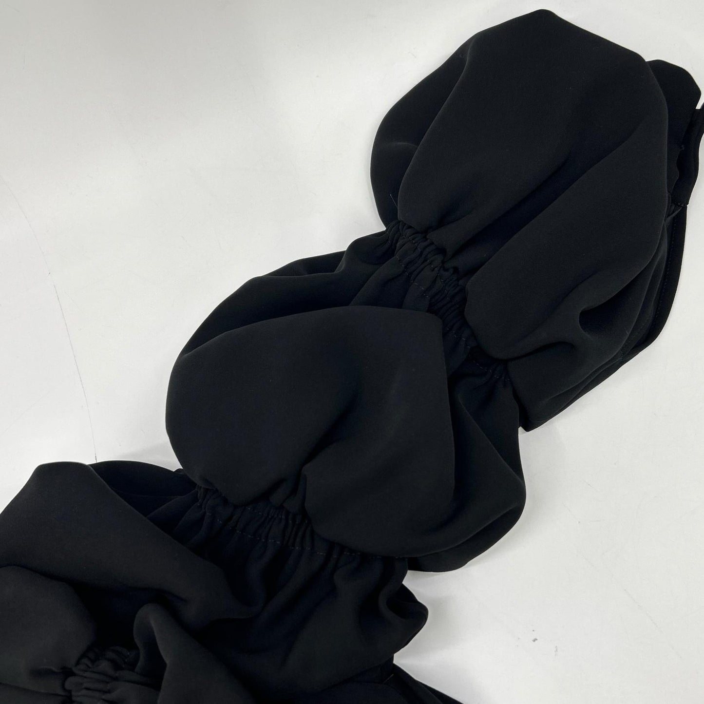 ENFOLD ENFOLD 300ES233-0150 黑色 双层缎面 Tail Hem DRS 连衣裙