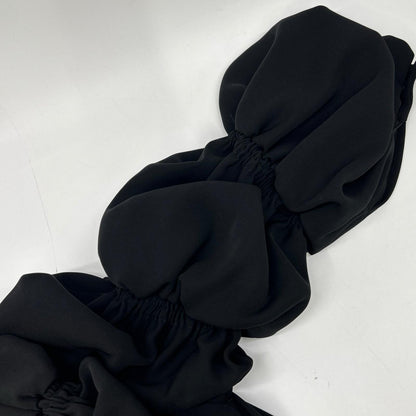 ENFOLD ENFOLD 300ES233-0150 黑色 双层缎面 Tail Hem DRS 连衣裙