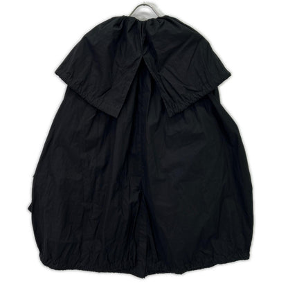 ENFOLD 300ES930-1830 Black Cotton x Silk Typewriter Circus Tunic Long Jacket
