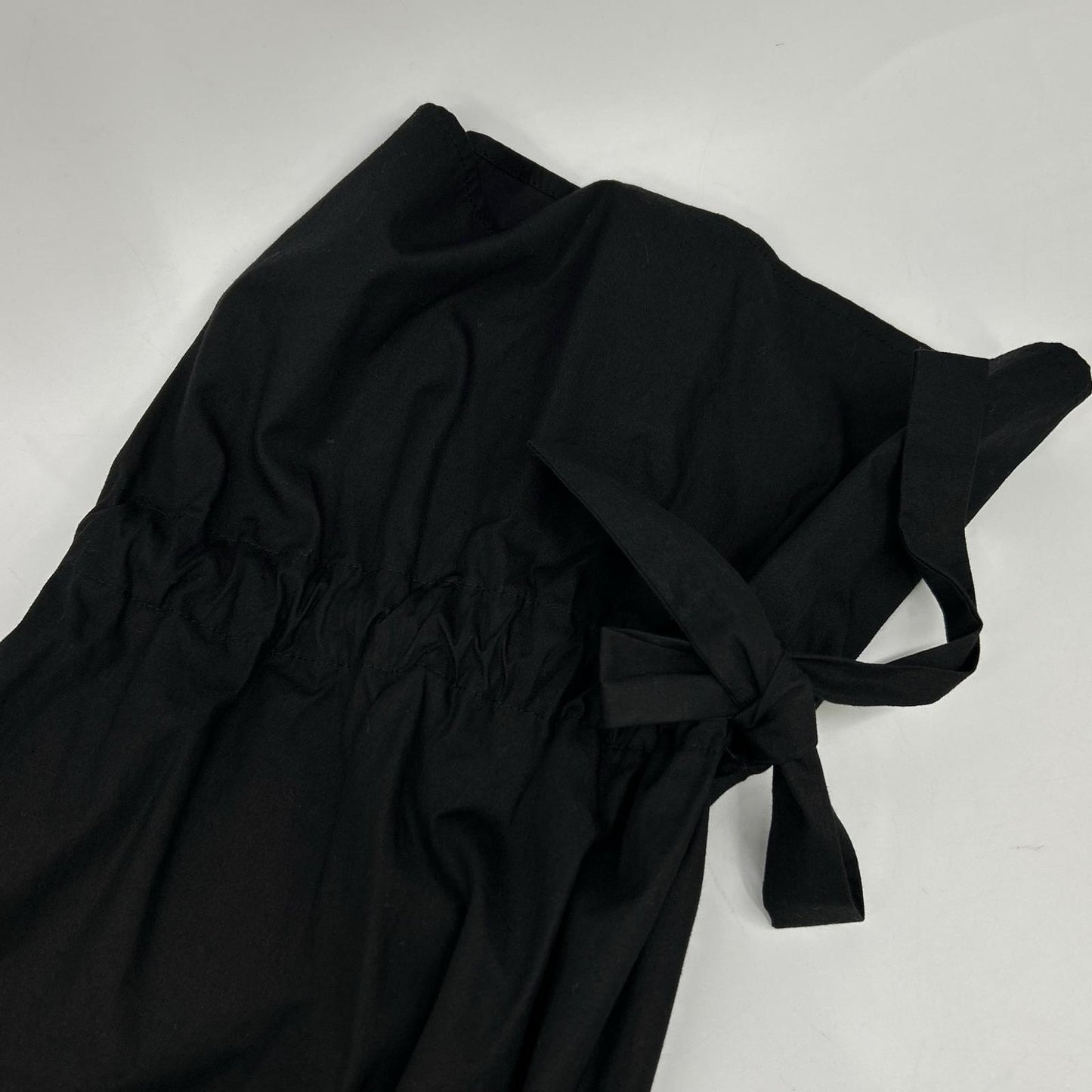 ENFOLD 300ES930-1830 Black Cotton x Silk Typewriter Circus Tunic Long Jacket